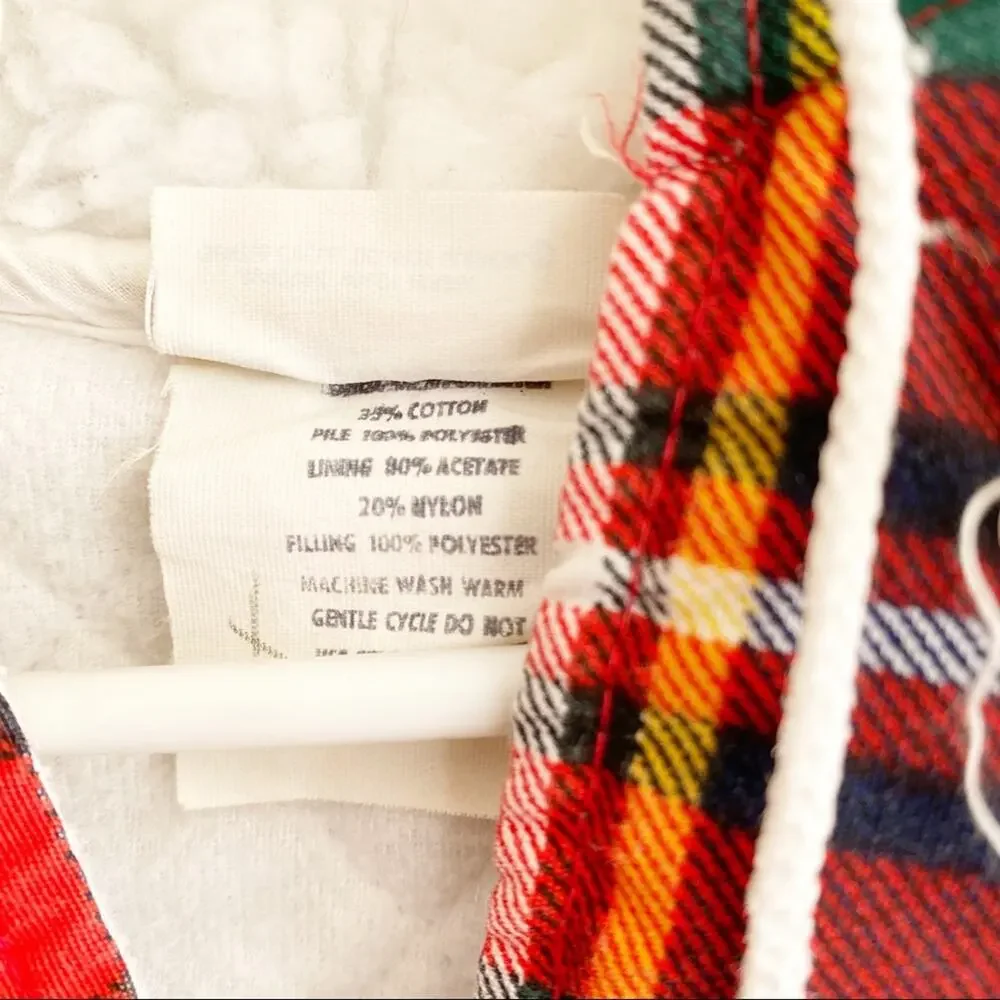 Quiltex Vintage Christmas Plaid Baby Bunting Snow Sack